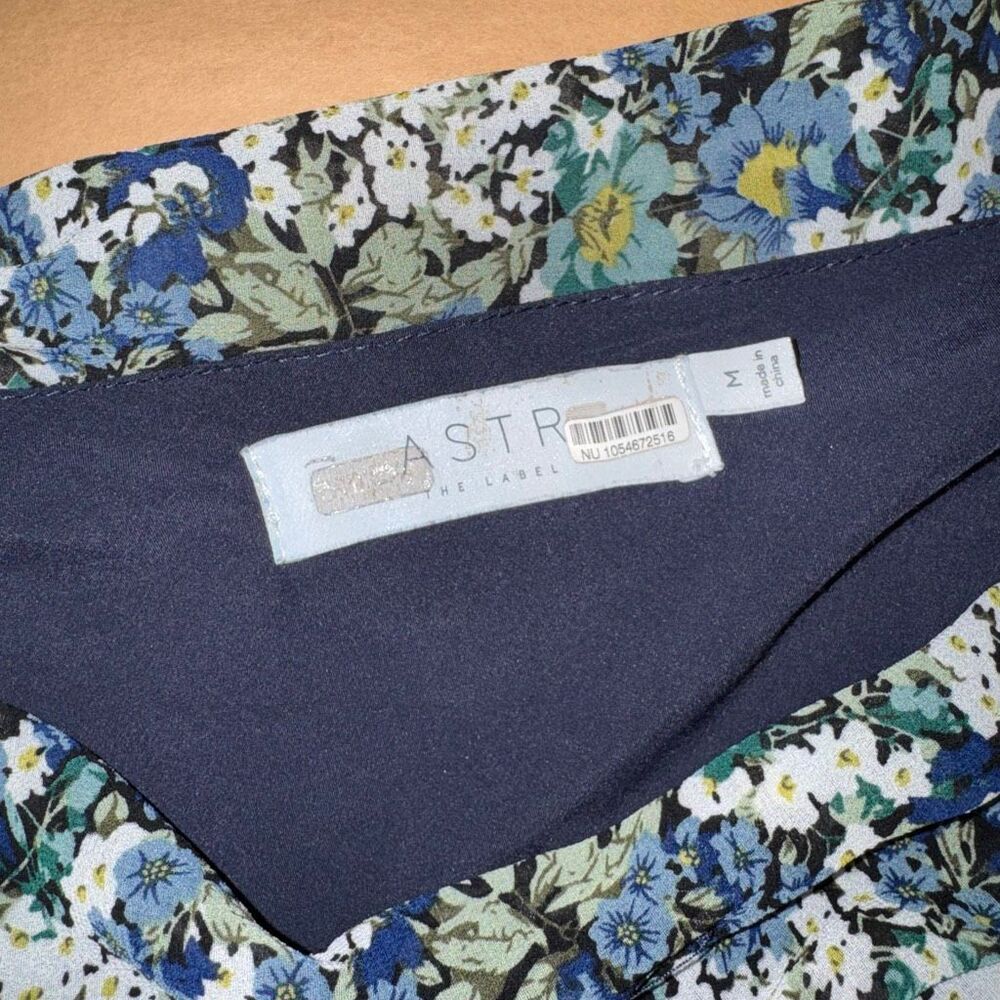 ASTR the Label Santorini One Shoulder Floral Midi Dress medium Anthropologie - Picture 7 of 12
